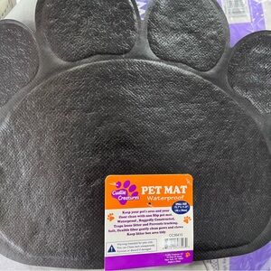 Black Paw Shaped  Pet Mat- Open to Offers